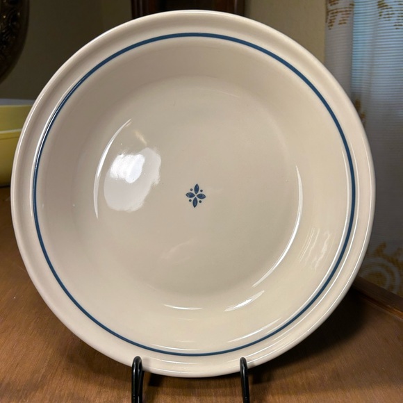 Longaberger Woven Traditions Farmhouse Blue Pie Plate 10" Vintage 1991 USA - Picture 2 of 6